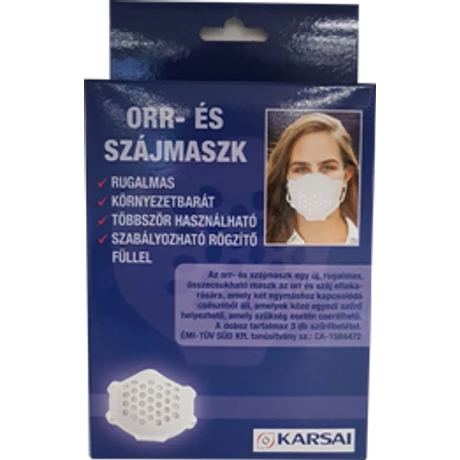 Orr és szájmaszk Fehér