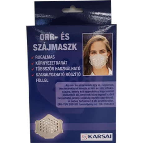 Orr és szájmaszk Világos szürke
